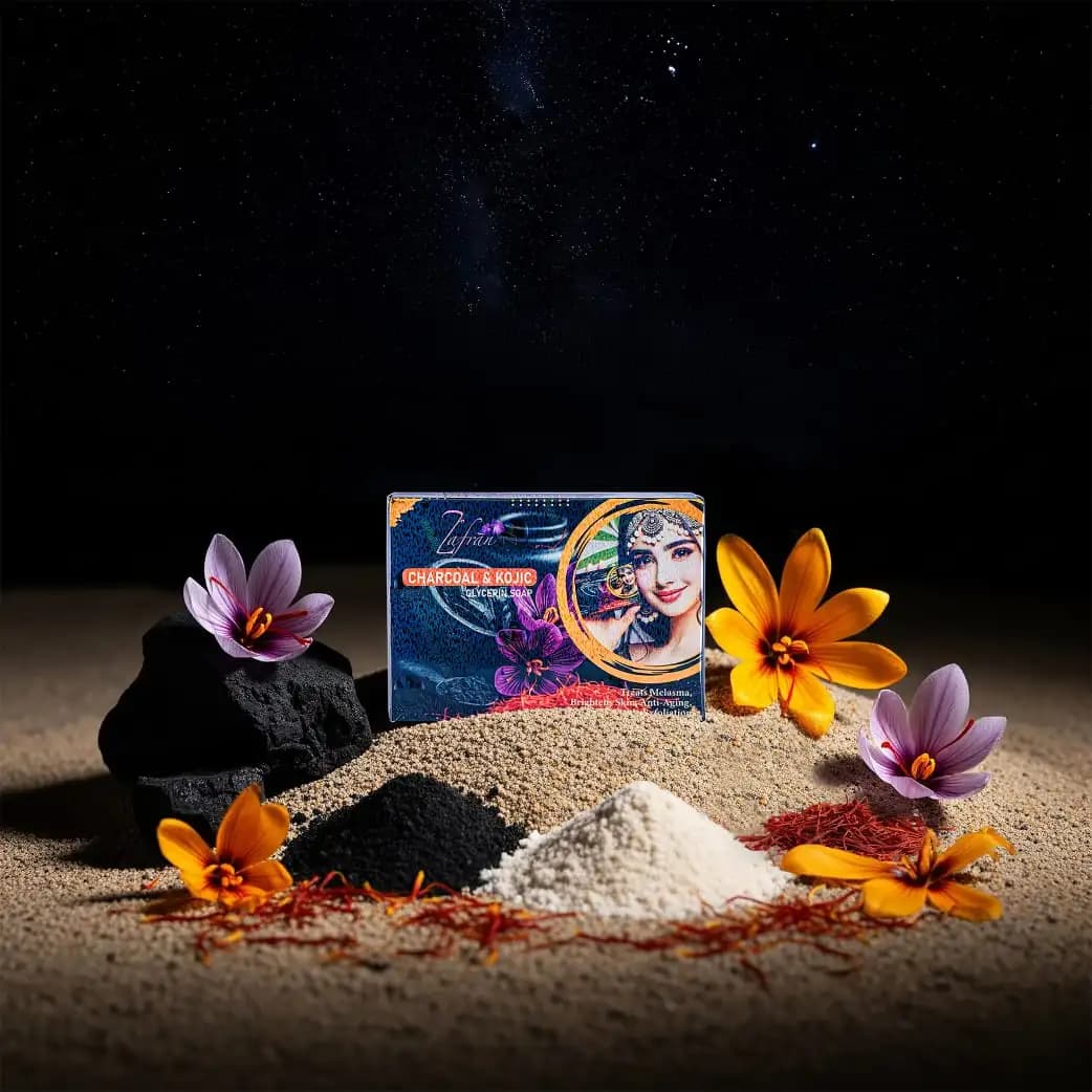 Zafran charcoal and kojic Soap